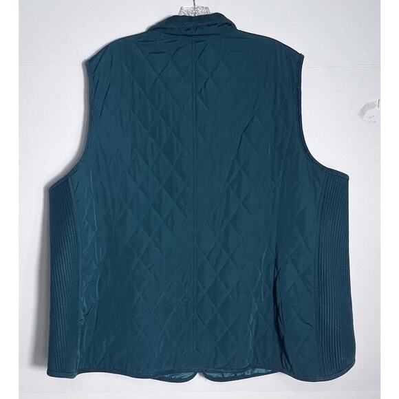 Talbots Vest Quilted Full Zip Front Zip Pockets Women’s 3X - Picture 2 of 4